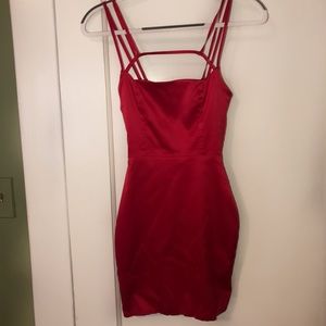 Cut-Out Satin Mini Dress from OhPolly NEVER WORN